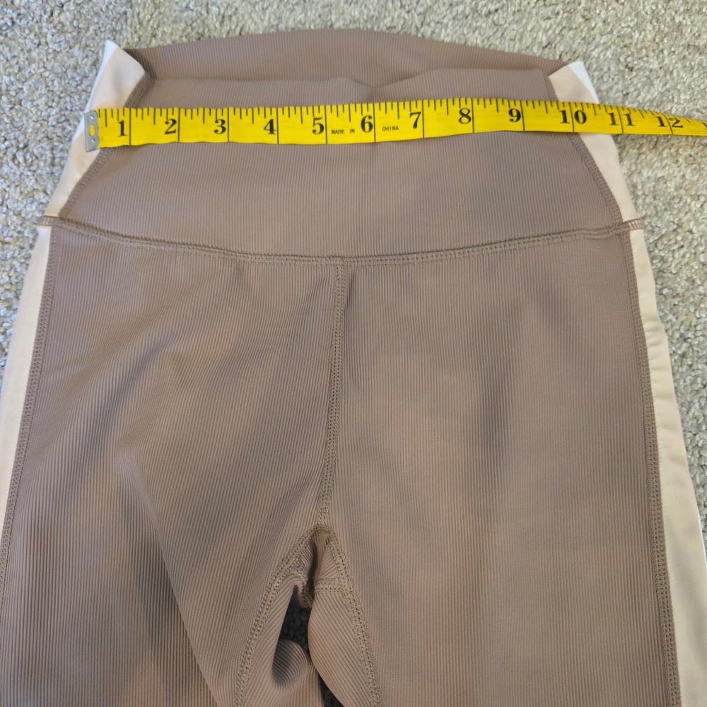 WILO Melbourne Ribbed Activewear Set Mauve Colorblock Sports Bra Leggings Small - Picture 13 of 16